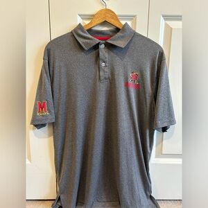 Maryland Terrapins Polo Shirt Men’s size large Gray Terps